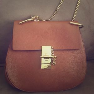 Chloe Drew Crossbody Bag (Camel, Small)